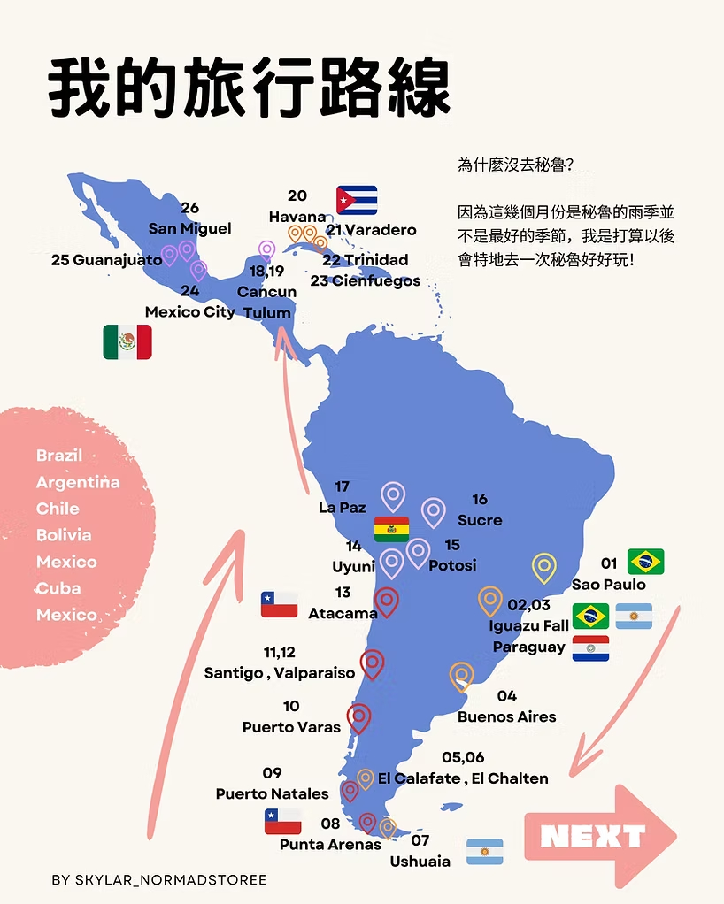 《拉丁美洲100日6國背包旅行》| 自由行完整攻略 48 5
